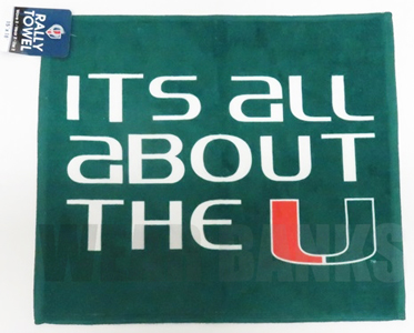 }CA~ nP[Y Miami Hurricanes NCAA ObY  Towel  ( ^I )